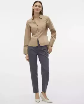 Женские классические брюки с карманами Vero Moda, темно-серый