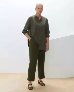 Женские классические брюки с резиновым поясом Couchel, хаки