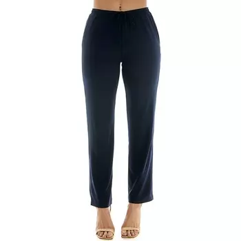 Женские классические брюки с завязками Nina Leonard, темно-синий