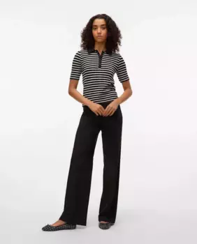 Женские классические брюки со складками Vero Moda, чёрный