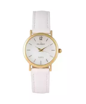 Женские классические часы 24 мм белого цвета с легко читаемыми цифрами Peugeot, белый