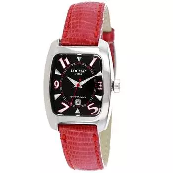 Женские классические часы Locman с черным циферблатом