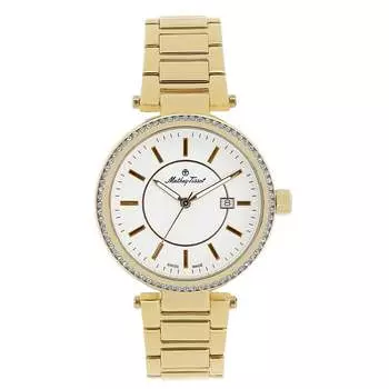 Женские классические часы Mathey Tissot с белым циферблатом