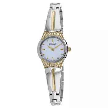 Женские классические часы Pulsar с белым циферблатом