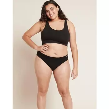Женские классические плавки-бикини для менструации - нормальные/плотные черные /S Boody