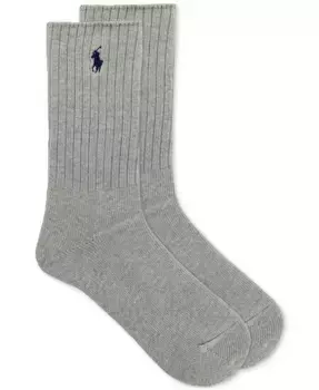 Женские классические ребристые носки 79104 Polo Ralph Lauren, серый