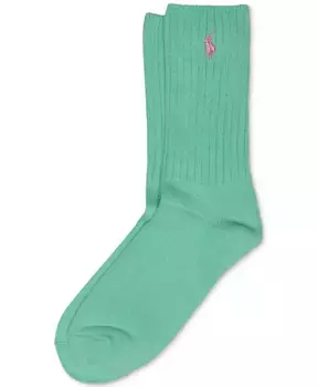 Женские классические ребристые носки 79104 Polo Ralph Lauren, зеленый