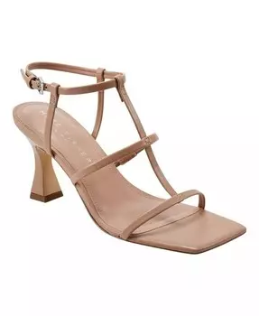 Женские классические сандалии Dennie с квадратным носком и ремешками Marc Fisher LTD, бежевый