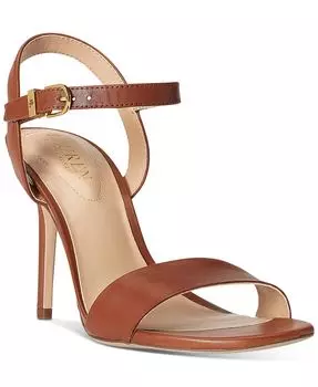 Женские классические сандалии Gwen с ремешком на щиколотке Lauren Ralph Lauren, цвет Deep Saddle Tan Leather