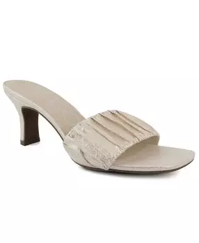 Женские классические сандалии Leader на каблуке-китенке со складками Sugar