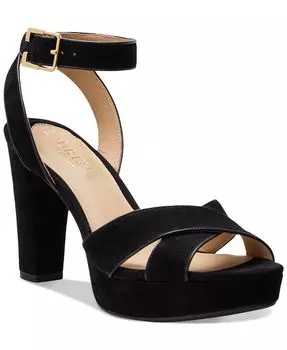 Женские классические сандалии на платформе с ремешком на щиколотке Sasha Lauren Ralph Lauren, черный