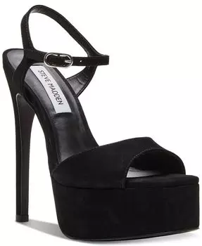 Женские классические сандалии на платформе с ремешком на щиколотке Steve Madden, черный