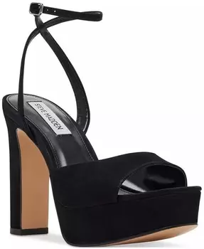 Женские классические сандалии на платформе с ремешком на щиколотке Steve Madden, черный