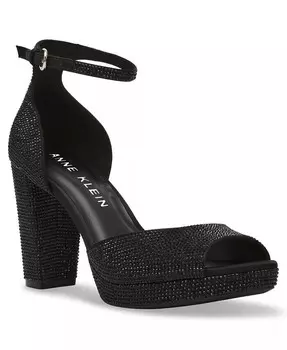 Женские классические сандалии на платформе Vista с украшением Anne Klein, черный