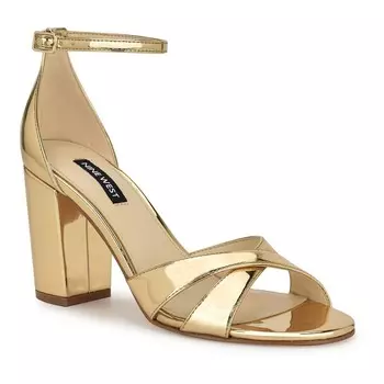 Женские классические сандалии Nine West Saile, цвет Gold Mirror Metallic