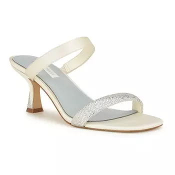 Женские классические сандалии Nine West Shimme с украшением, цвет Ivory Satin