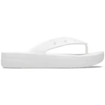 Женские классические шлепанцы Crocs на платформе, белый