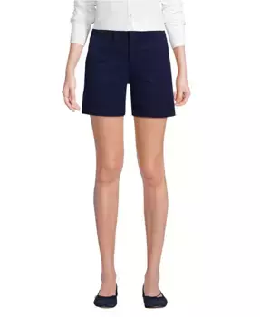 Женские классические шорты-чинос 7" Lands' End, синий
