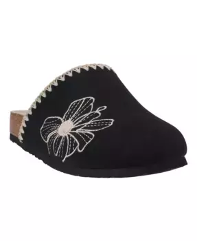 Женские клоги Jamie с вышивкой и стелькой-слайд GC Shoes, черный