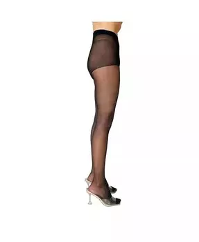 Женские КОЛГОТКИ С КРИСТАЛЛАМИ НА ЗАДНЕМ ШВЕ Stems, черный