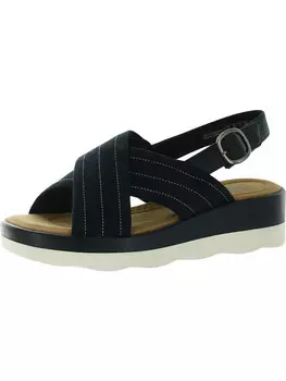 Женские комфортные сандалии на плоской подошве с пяткой Clara Cove Clarks, темно-синий