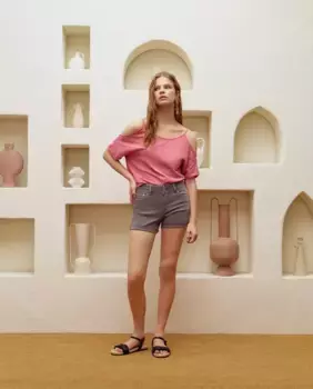 Женские комфортные шорты с отворотом Green Coast, средне-серый