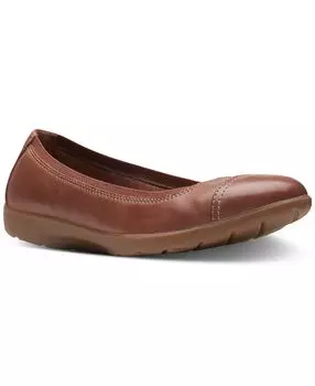 Женские комфортные туфли на плоской подошве с капюшоном и опалом Clarks
