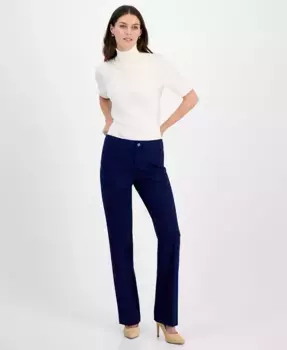 Женские компрессионные брюки с расклешенными штанинами Anne Klein, синий