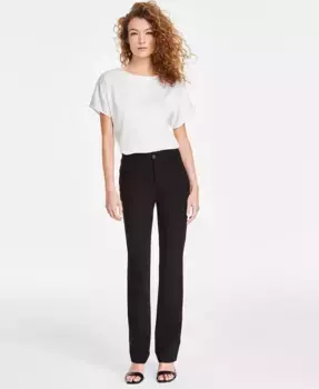 Женские компрессионные брюки с расклешенными штанинами Anne Klein, черный