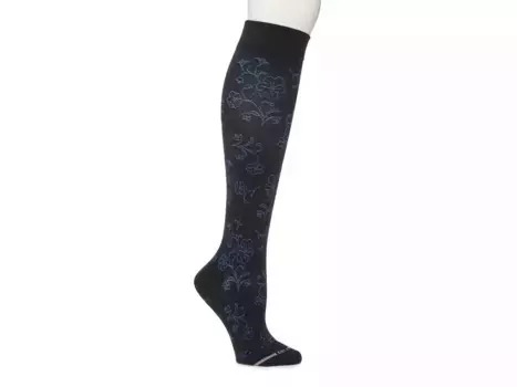 Женские компрессионные гольфы Floral Dr. Motion, Black/Navy Floral Print