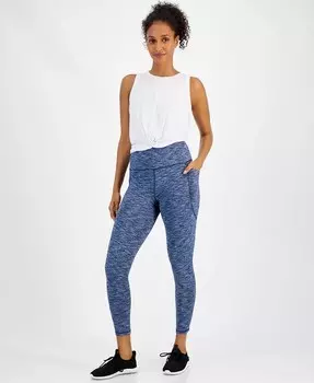 Женские компрессионные леггинсы размером 7/8 с окраской Space Dye ID Ideology, синий