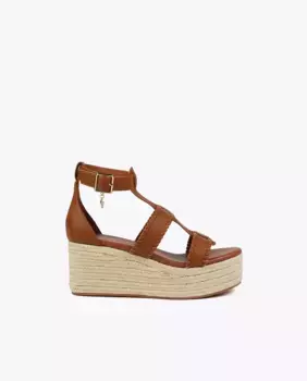Женские коричневые эспадрильи на танкетке с пряжкой Lola Casademunt, коричневый