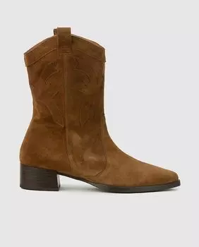 Женские коричневые кожаные ботильоны Dansi, коричневый