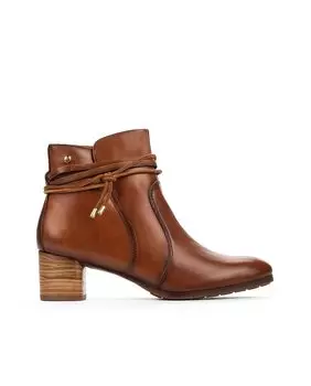 Женские коричневые кожаные ботильоны на молнии Pikolinos, коричневый