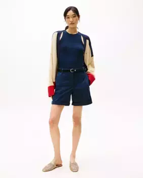 Женские короткие брюки-чиносы Tommy Hilfiger, тёмно-синий