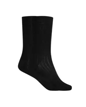 Женские короткие носки из 100% ребристой шерсти Punto Blanco, черный