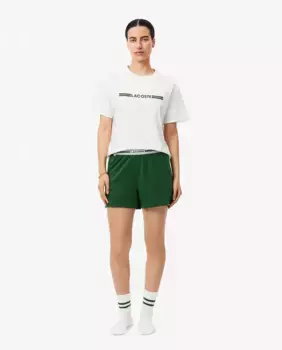 Женские короткие пижамы Lacoste, белый