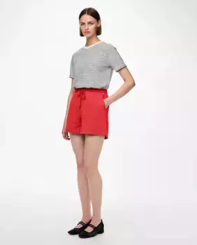 Женские короткие спортивные штаны для бега Pieces, красный