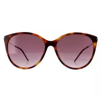 Женские кошачьи глаза Гавана золотисто-красные с градиентом gg1268s Gucci, коричневый