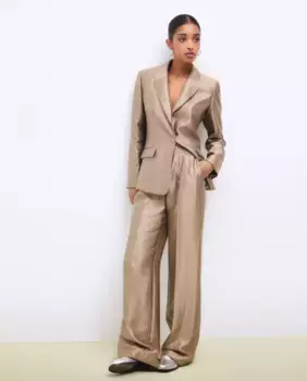 Женские костюмные брюки с металлическим отливом Tintoretto, золотой