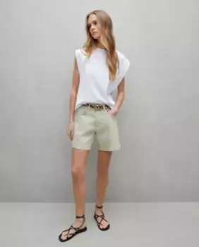 Женские ковбойские бермуды с поясом Easy Wear, зеленый