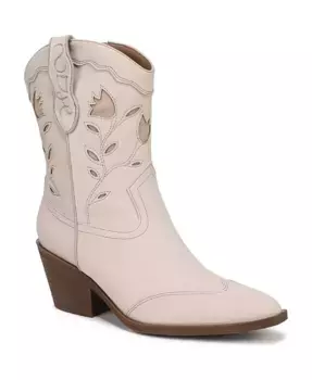 Женские ковбойские ботильоны Flash Block на каблуке Sam and Libby, слоновая кость/кремовый