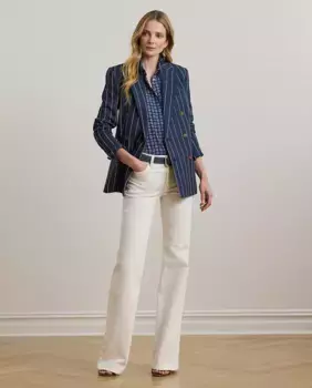 Женские ковбойские брюки-клеш с широкой штаниной Lauren Ralph Lauren, белый