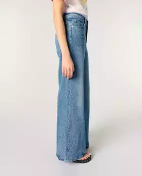Женские ковбойские джинсы с вышивкой в тон Maje, синий