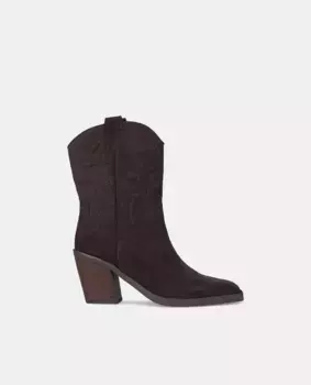 Женские ковбойские кожаные ботильоны Alma en Pena, темно-коричневый