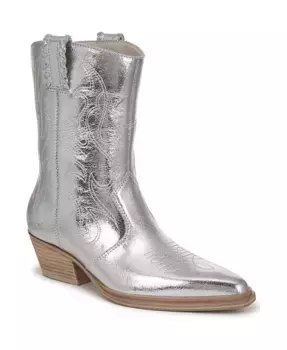 Женские ковбойские сапоги Bianca Mid Shaft Franco Sarto, серебряный