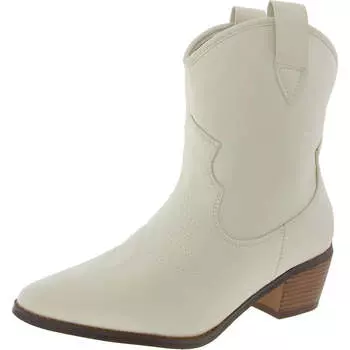 Женские ковбойские сапоги в стиле вестерн из искусственной кожи с вышивкой Carrie French Connection, белый