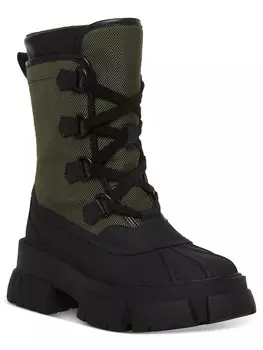 Женские кожаные армейские ботинки на шнуровке и тренче Steve Madden, оливковый