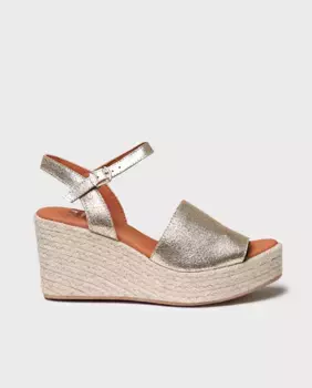 Женские кожаные эспадрильи на платформе Toni Pons, золото