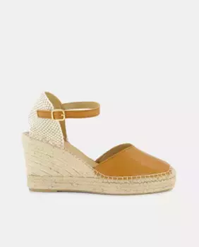 Женские кожаные эспадрильи на танкетке Latouche, коричневый